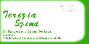terezia szima business card
